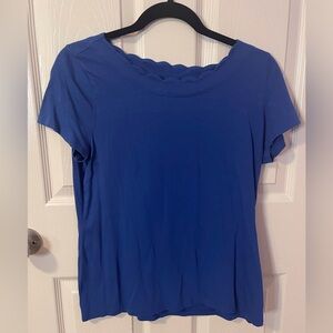 EUC Talbots Scallop Tee